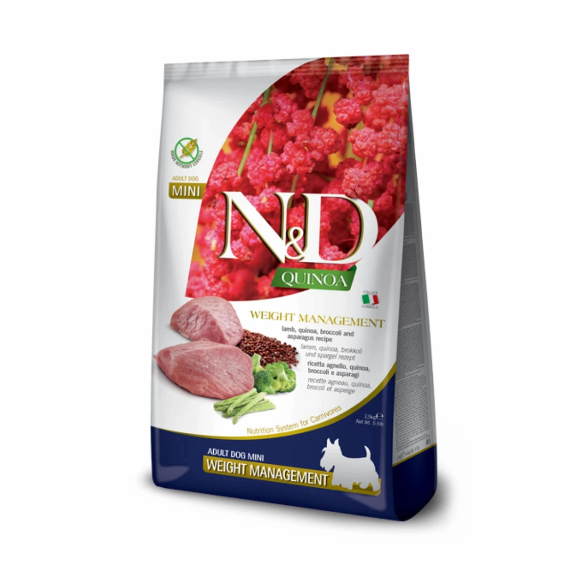 Farmina - N&D Quinoa Grain Free Mini Adult Dog Food Weight Management - Lamb