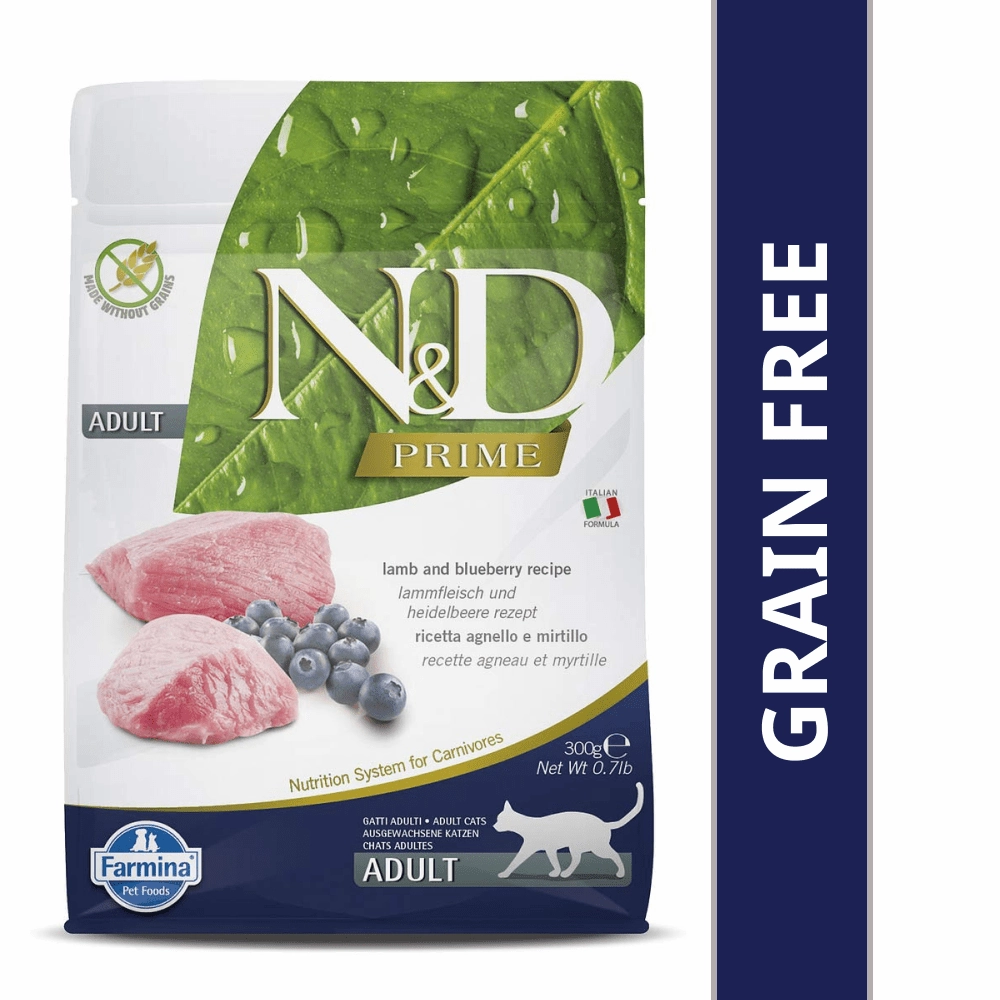 Farmina N&D Prime Chicken & Pomegranate, Lamb & Blueberry and Ocean Herring & Orange Grain Free Adult Cat Dry Food Combo