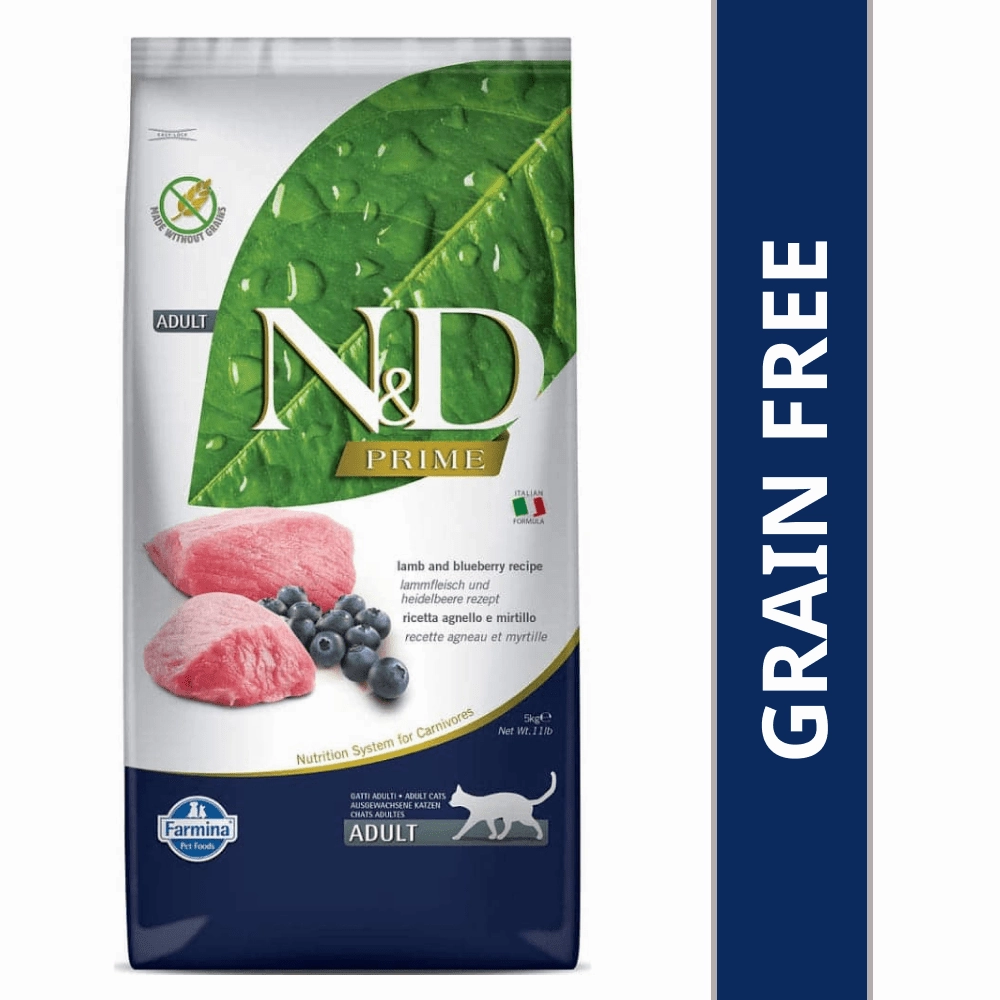 Farmina N&D Prime Lamb & Blueberry Grain Free Adult Cat Dry Food