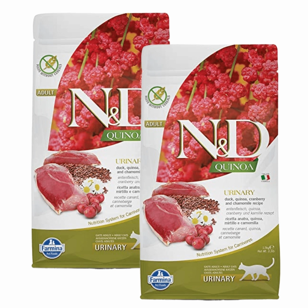 Farmina N&D Quinoa Duck Cranberry & Chamomile Grain Free Urinary Adult Cat Dry Food