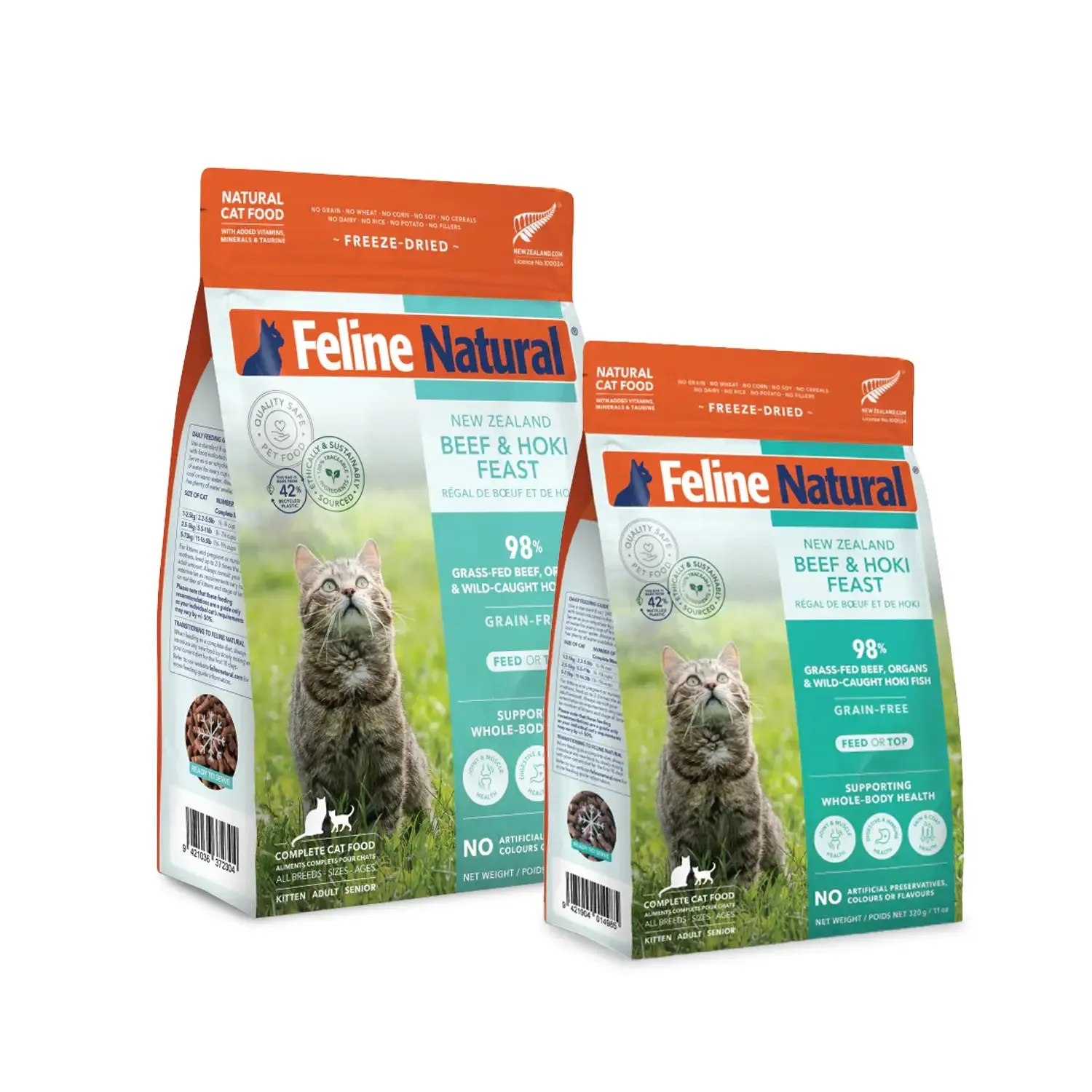 Feline Natural Freeze Dried Cat food - Beef and Hoki Feast
