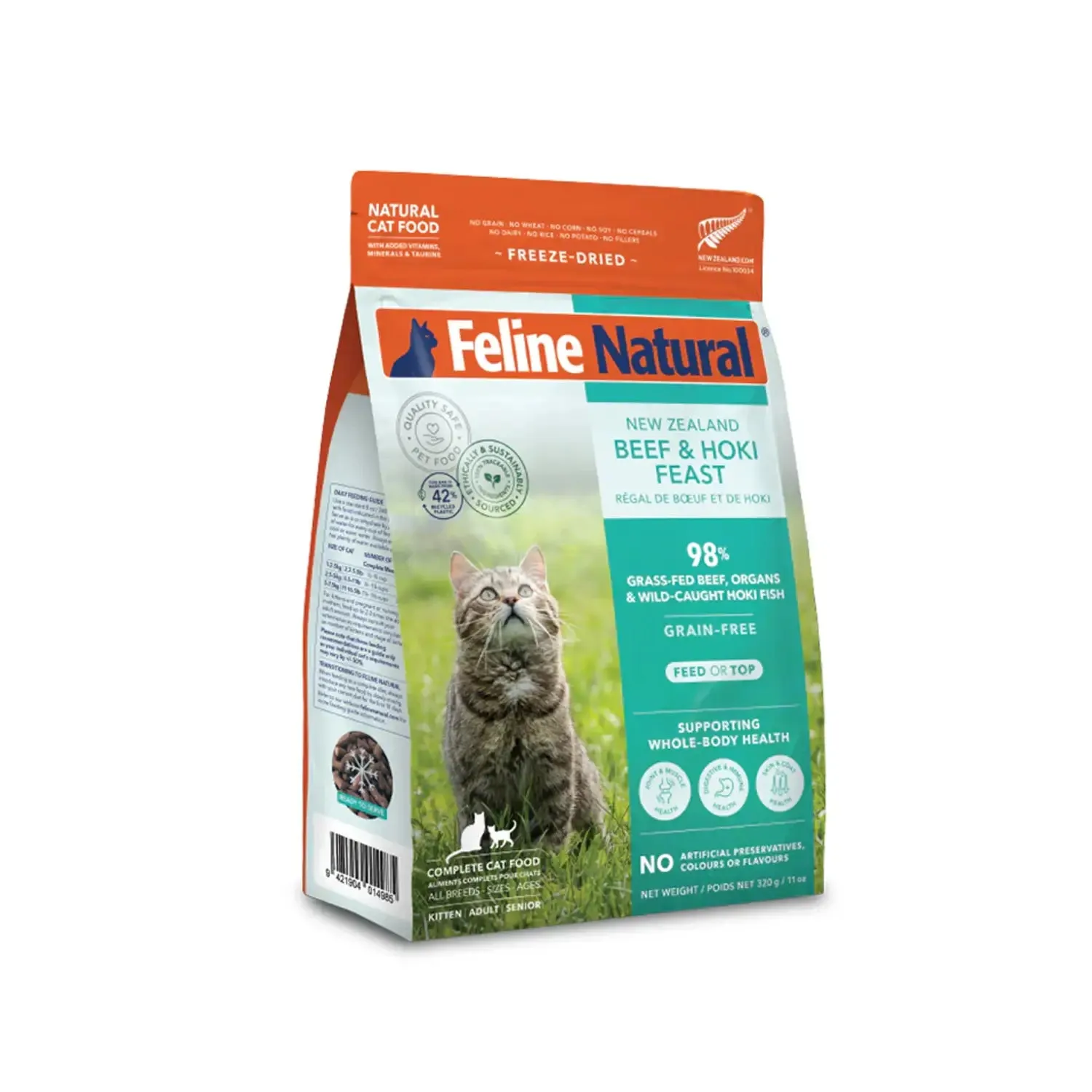 Feline Natural Freeze Dried Cat food - Beef and Hoki Feast