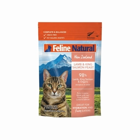 Feline Natural Pouch Cat Food - Lamb & King Salmon Feast 85g