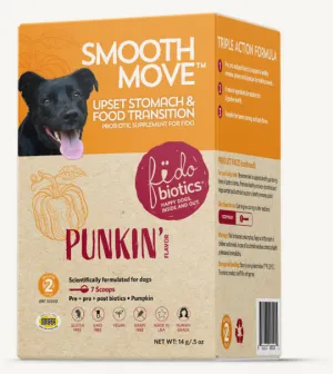 Fidobiotics Smooth Move Upset Stomach & Food Transition Probiotic Supplement for Dogs