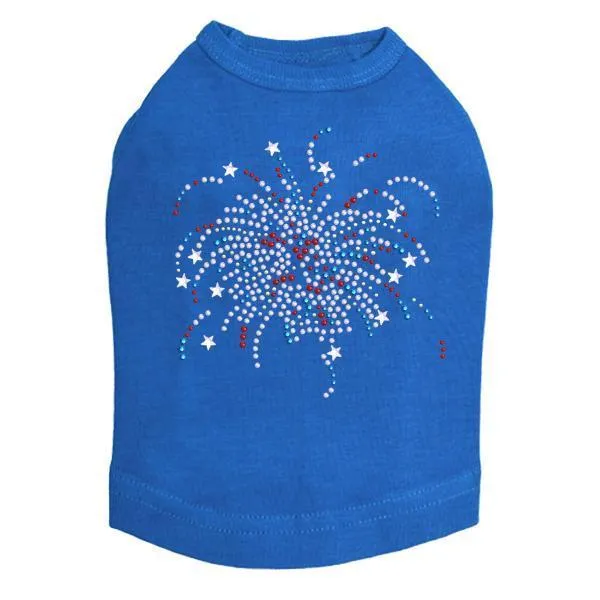 Fireworks Rhinestone Dog Tank