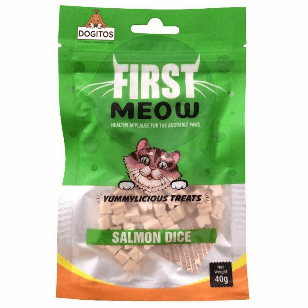 First Meow Salmon Dice and Chicken Sandwich Cat Treat Combo