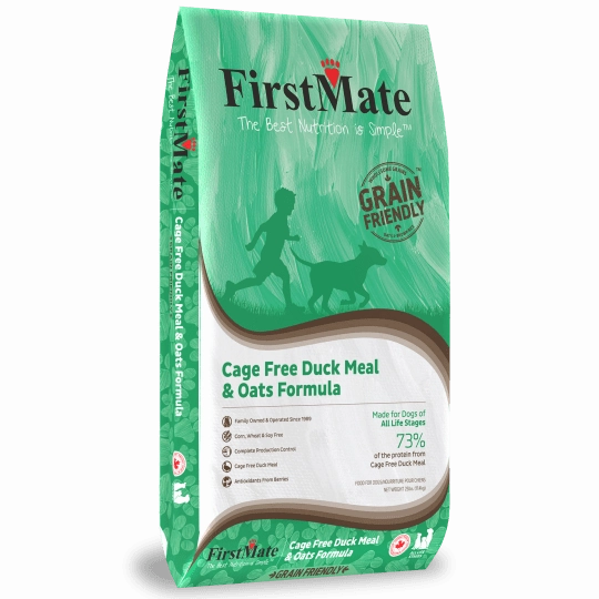 FirstMate Grain Friendly Cage Free Duck & Oats Dry Dog Food