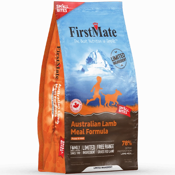 FirstMate LID Australian Lamb Meal Formula Small Bites Dry Dog Food, 4lb