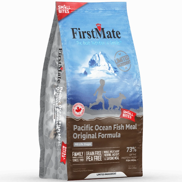 FirstMate LID Pacific Ocean Fish Meal Original Formula Small Bites Dry Dog Food, 4lb