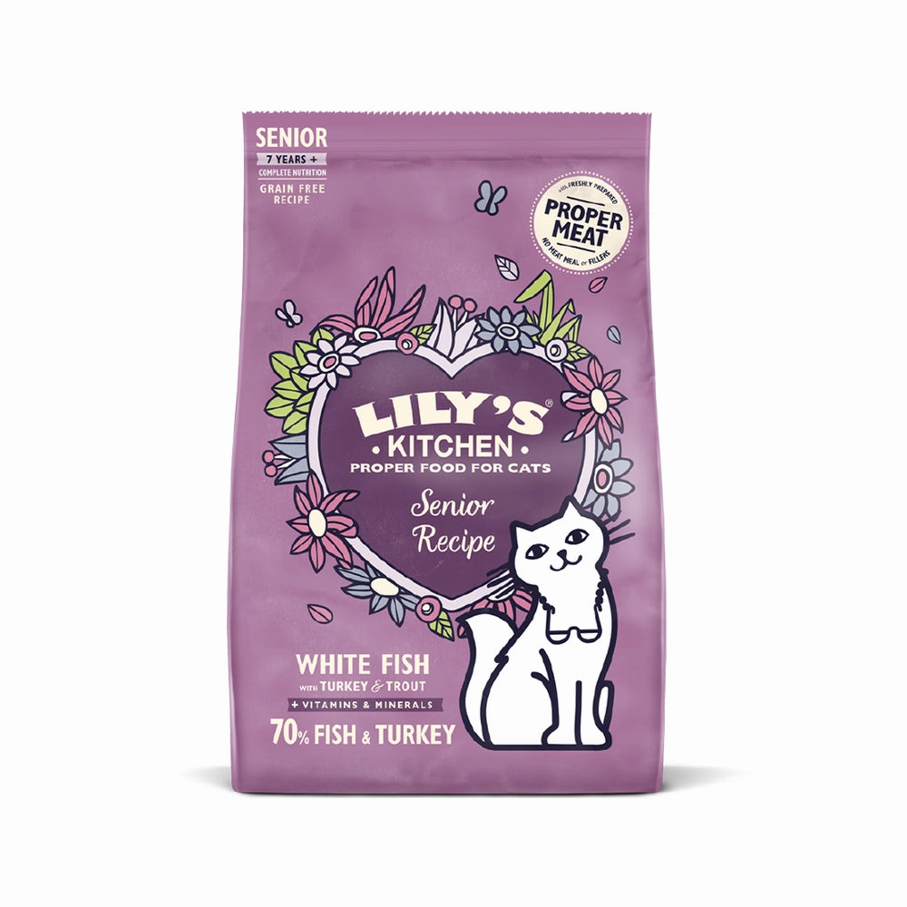 Fish & Turkey Senior Cat Dry Food