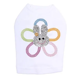 Flower Bunny Rhinestone Dog Tank