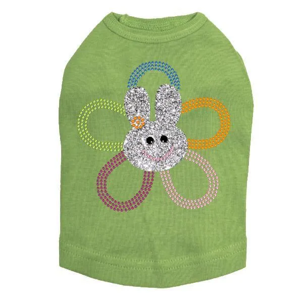 Flower Bunny Rhinestone Dog Tank