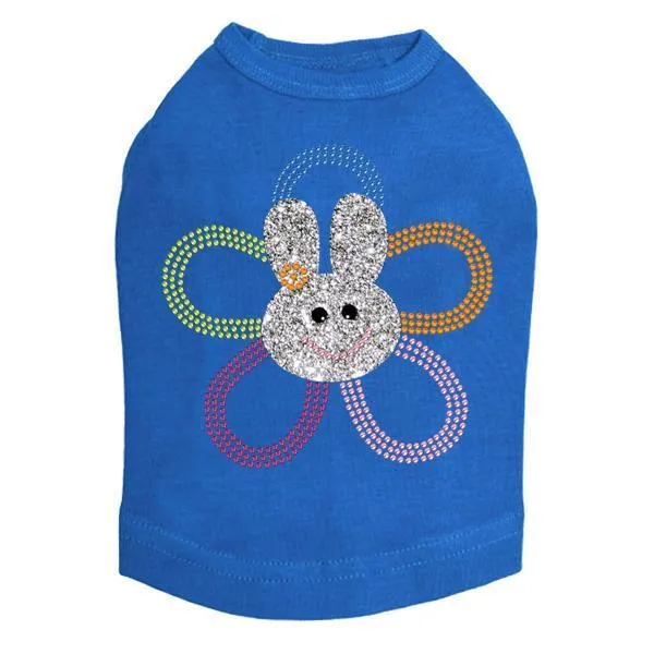 Flower Bunny Rhinestone Dog Tank