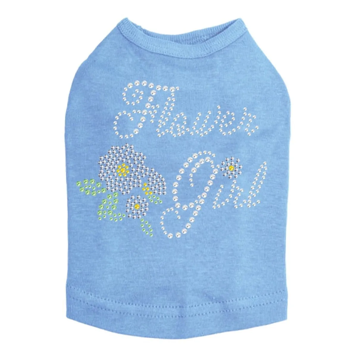 Flower Girl Rhinestone Dog Tank