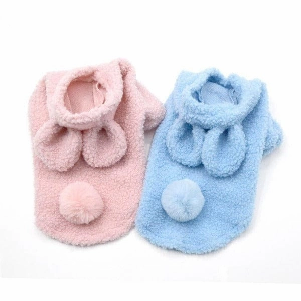 Fluffy Bunny Pet Costume; Blue or Pink