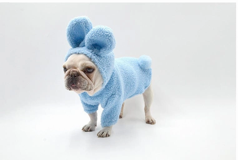 Fluffy Bunny Pet Costume; Blue or Pink
