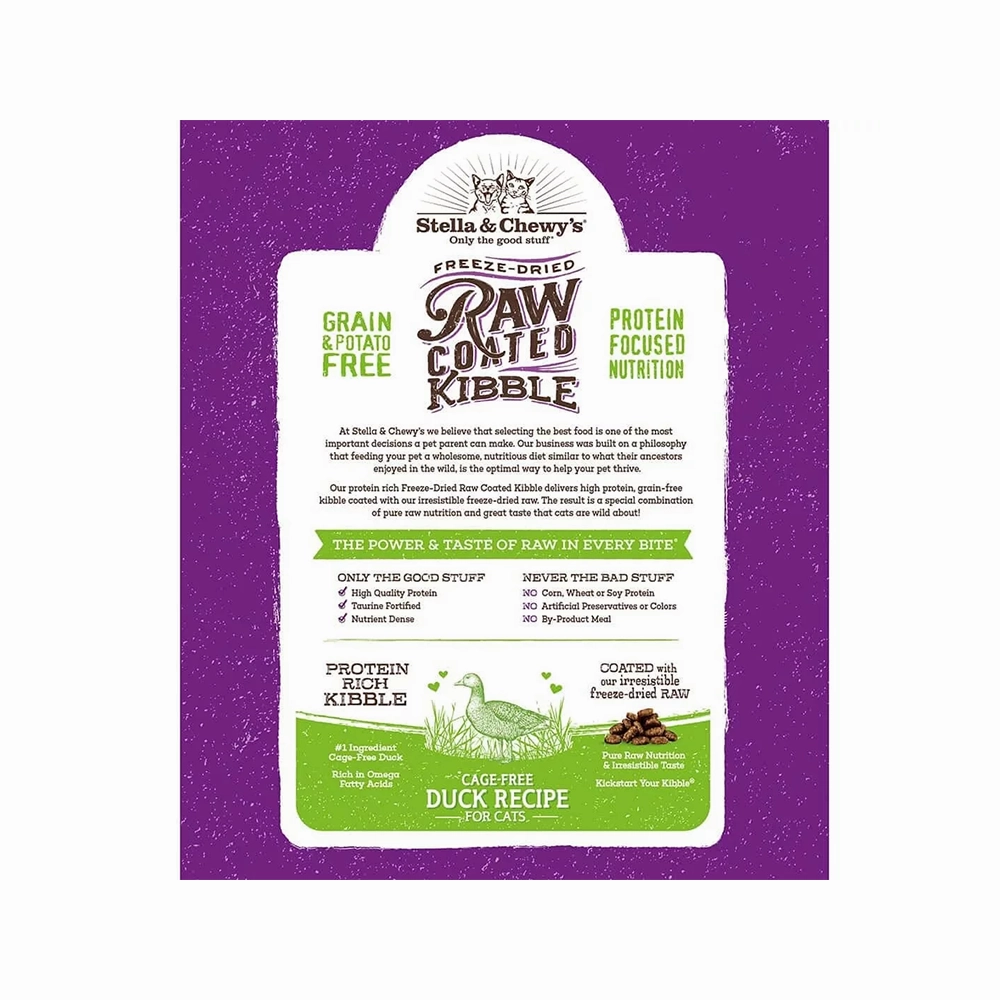 Freeze Dried Cage Free Duck Raw Coated Cat Dry Food