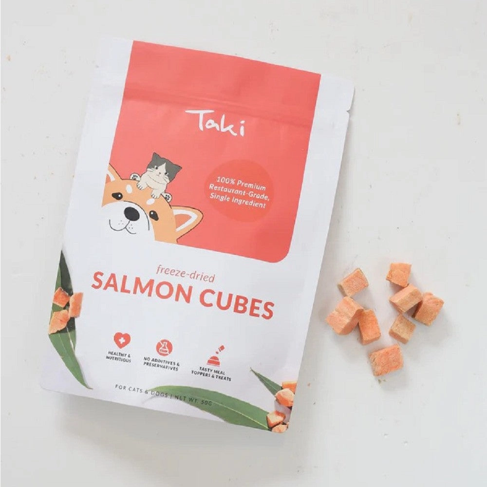 Freeze Dried Salmon Cube Treats for Dogs and Cats