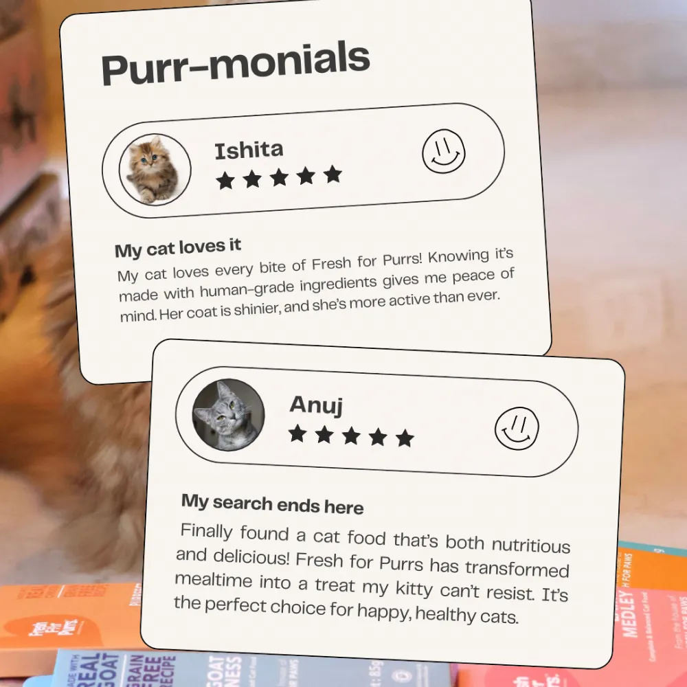 Fresh For Purrs Goat Goodness and Lamb Medley Wet Cat Food Combo