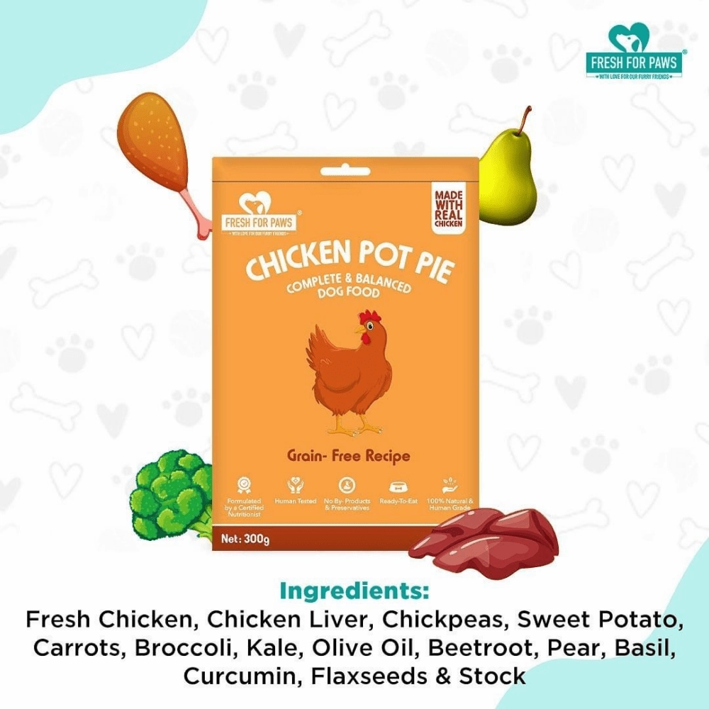 Fresh For Paws Chicken Pot Pie Wet Food for Dogs (100g)