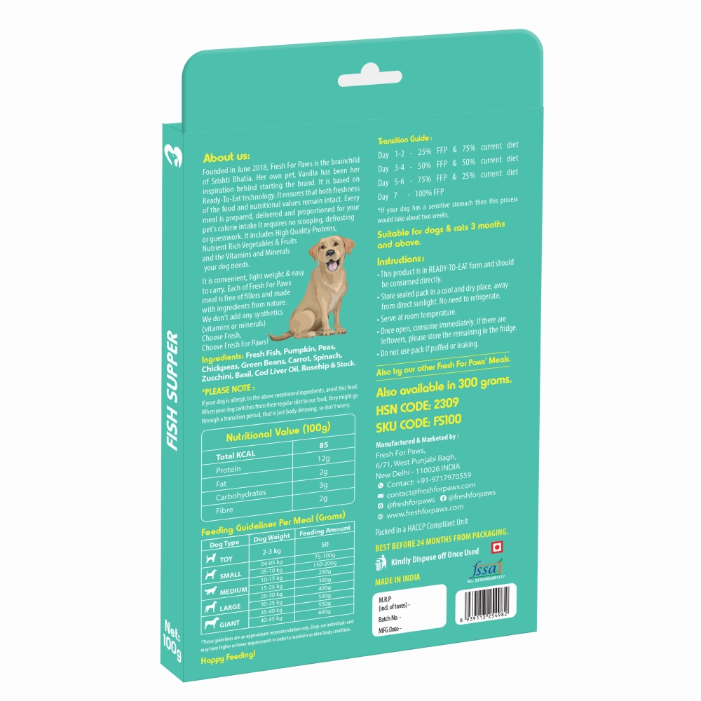 Fresh For Paws Fish Supper Dog Wet Food (300g)