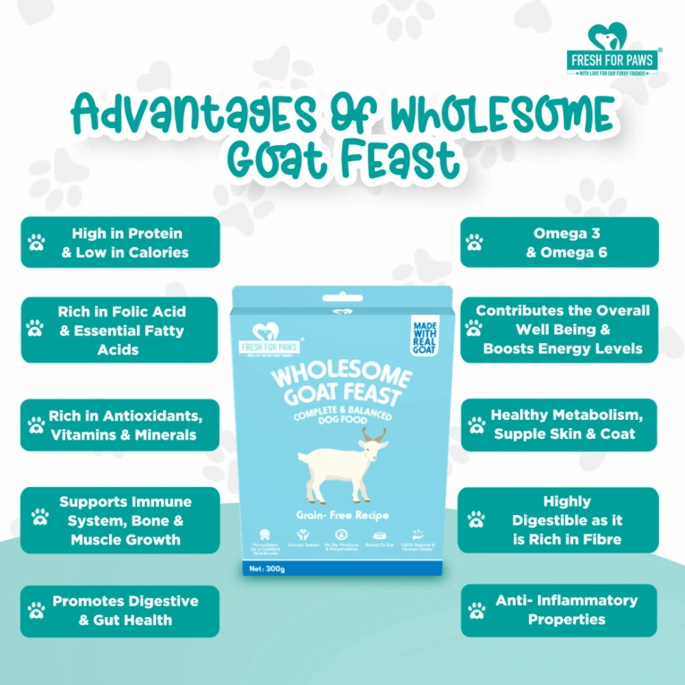 Fresh For Paws Wholesome Goat Feast Wet Food for Dogs (100g)