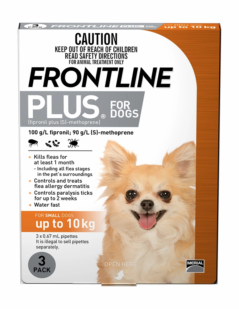Frontline Plus - Dog up to 10kg (3pk)
