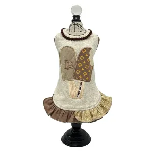Furry Vuiton Ice Cream Dog Dress