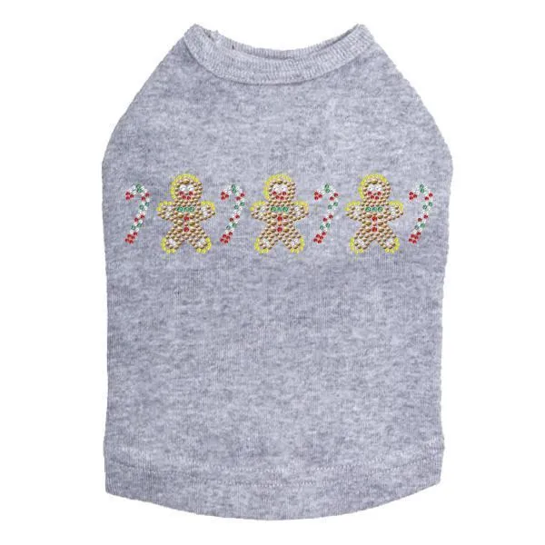 Gingerbread Men Rhinestone Dog Tank