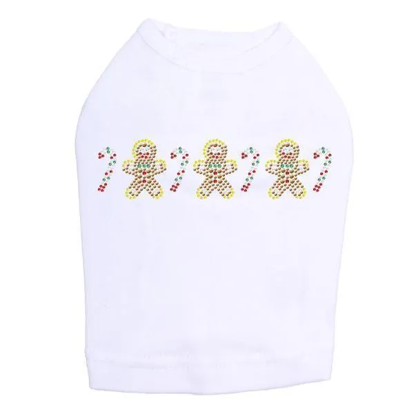 Gingerbread Men Rhinestone Dog Tank