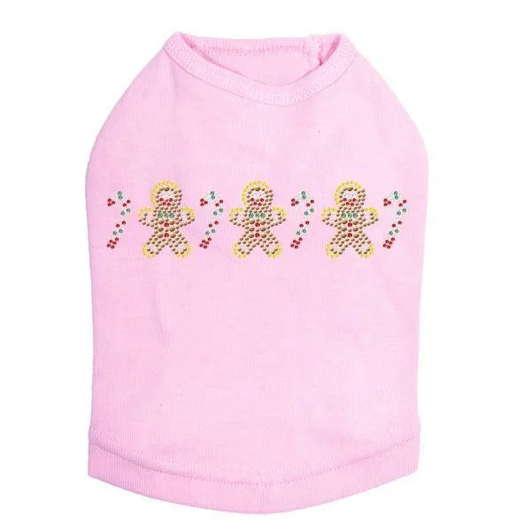 Gingerbread Men Rhinestone Dog Tank