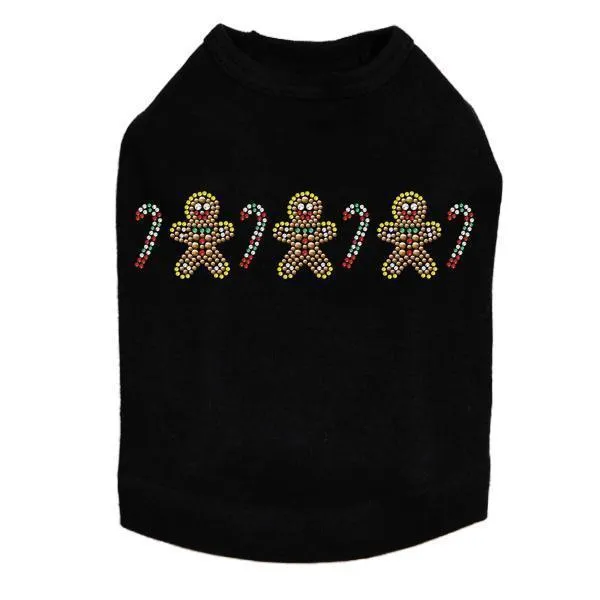Gingerbread Men Rhinestone Dog Tank
