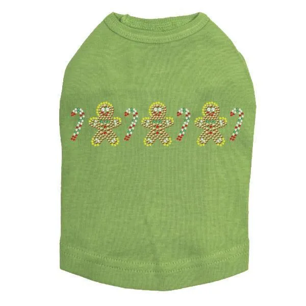 Gingerbread Men Rhinestone Dog Tank