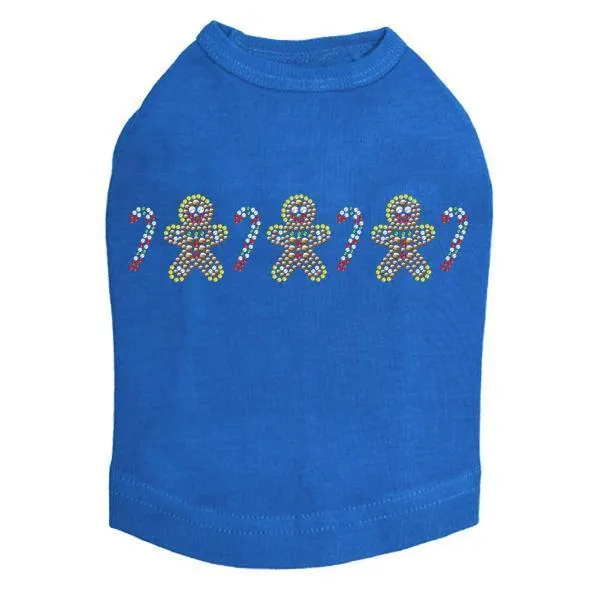 Gingerbread Men Rhinestone Dog Tank