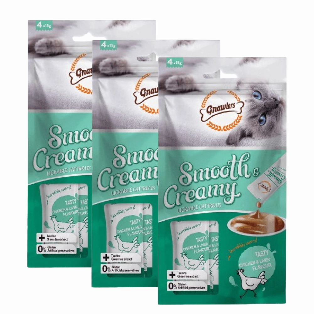 Gnawlers Chicken and Liver Flavour Creamy Cat Treats