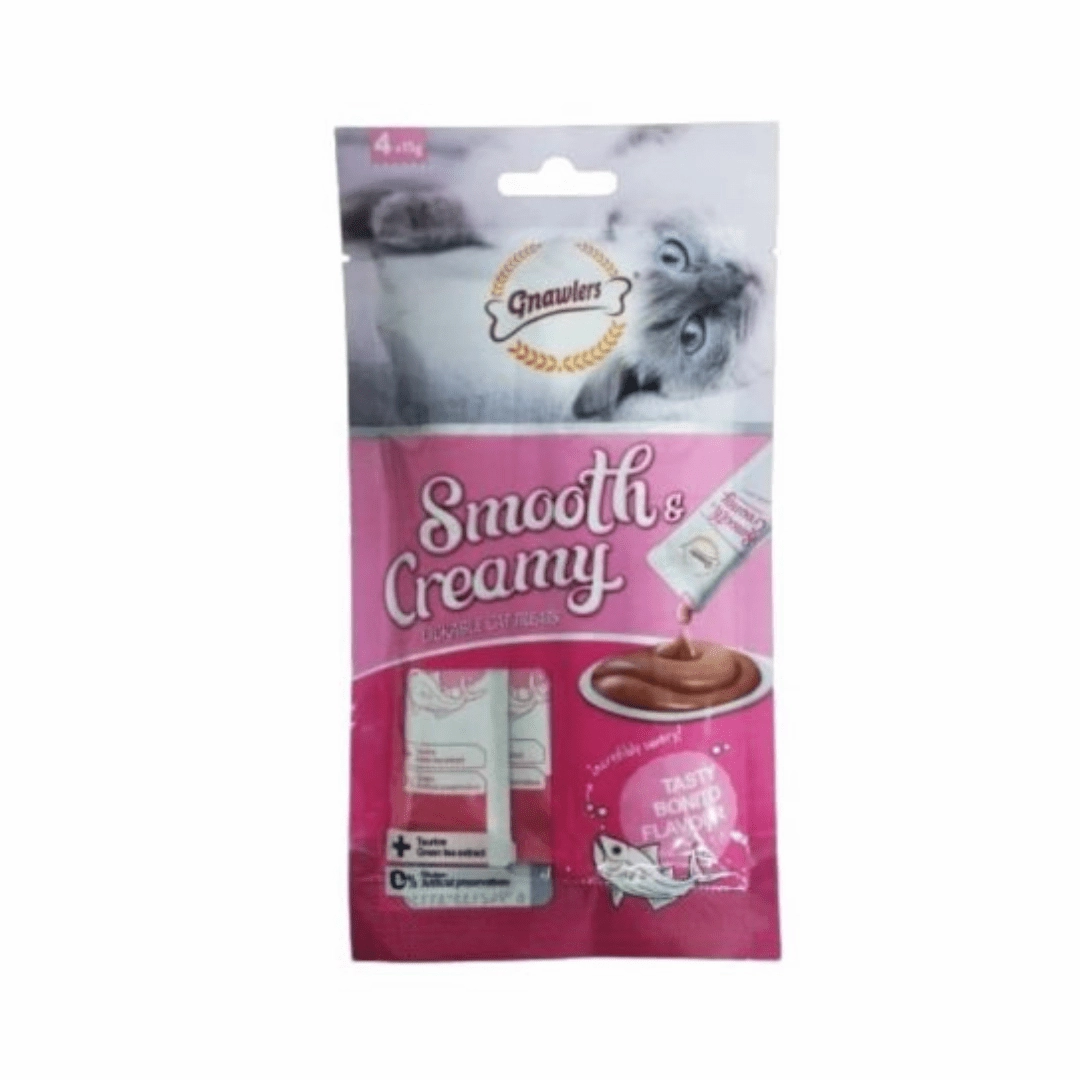 Gnawlers Crab Flavour And Bonito Flavour Creamy Cat Treats Combo