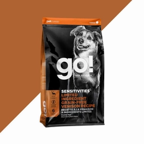 Go! Solutions Sensitivities Limited Ingredient Grain Free Venison Recipe Dry Dog Food, 22lb
