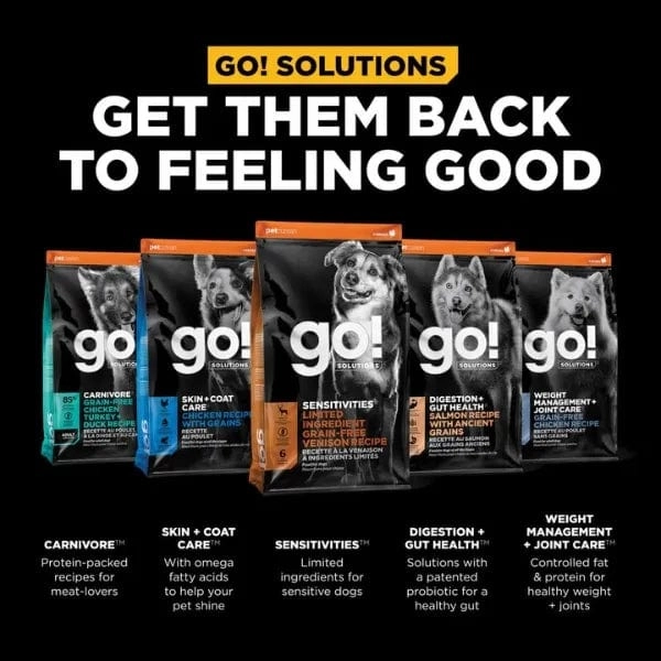 Go! Solutions Sensitivities Limited Ingredient Grain Free Venison Recipe Dry Dog Food, 22lb