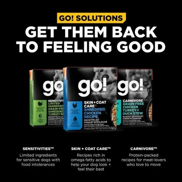Go! Solutions Skin & Coat Care Shredded Chicken Recipe Wet Dog Food, 12.5oz