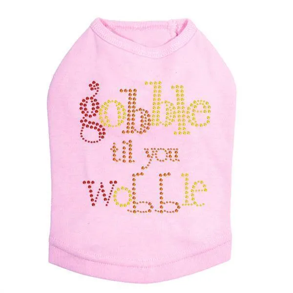 Gobble Til You Wobble Rhinestone Dog Tank