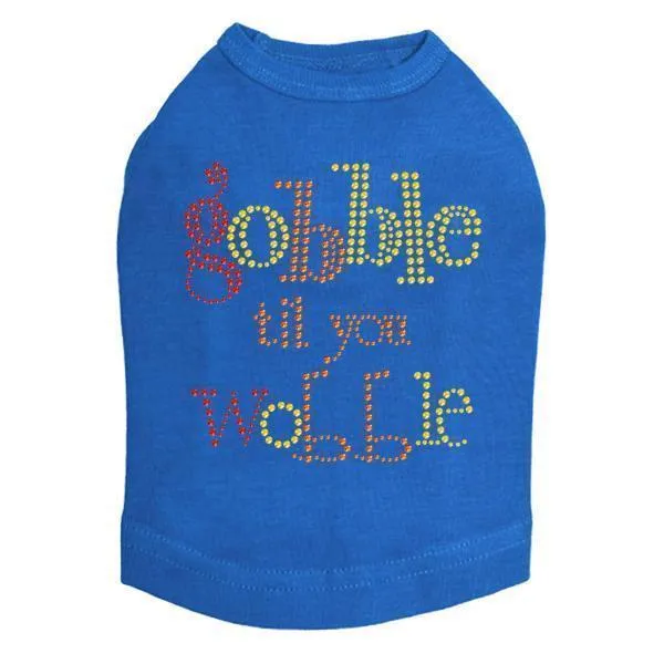 Gobble Til You Wobble Rhinestone Dog Tank