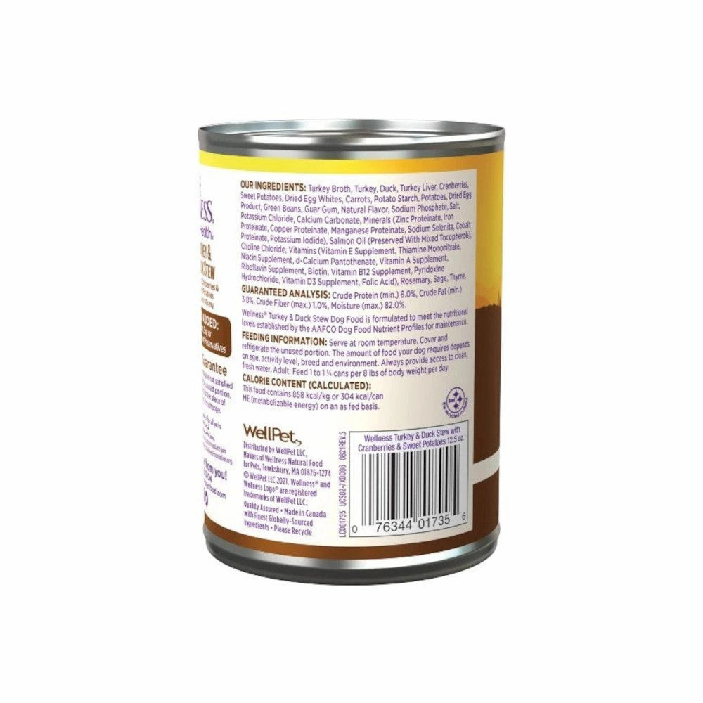 Grain Free Turkey & Duck Stew with Sweet Potatoes & Cranberries Dog Can