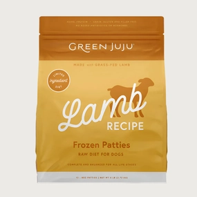 GREEN JUJU Frozen Raw Grass Fed Lamb Recipe for Dogs