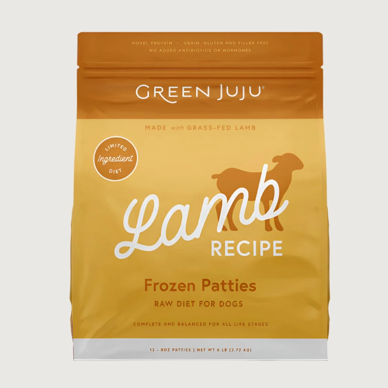 GREEN JUJU Frozen Raw Grass Fed Lamb Recipe for Dogs