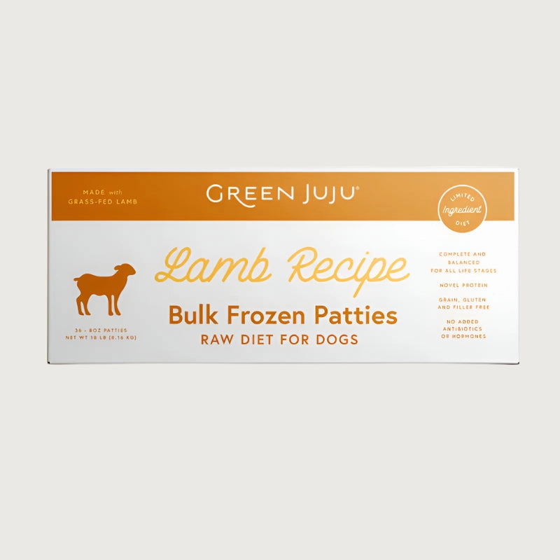 GREEN JUJU Frozen Raw Grass Fed Lamb Recipe for Dogs