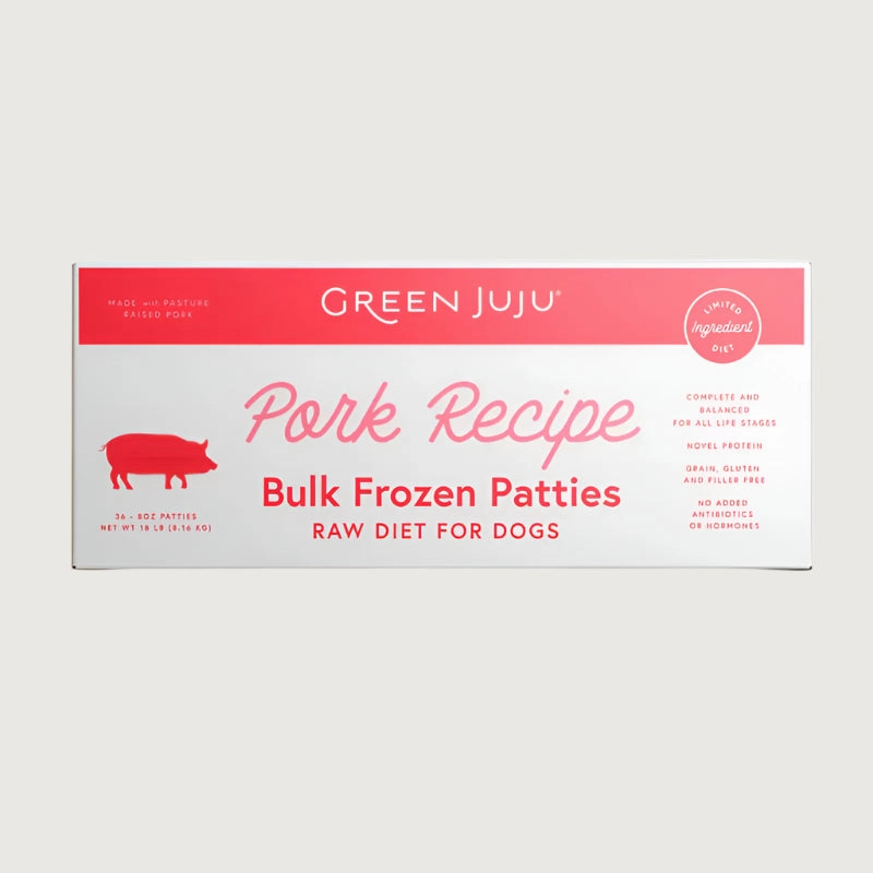 GREEN JUJU Frozen Raw Pasture Raised Pork Recipe for Dogs