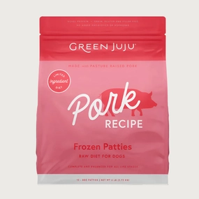 GREEN JUJU Frozen Raw Pasture Raised Pork Recipe for Dogs