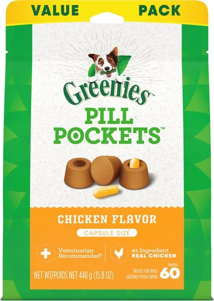 Greenies Pill Pockets Canine Chicken Flavor Dog Treats