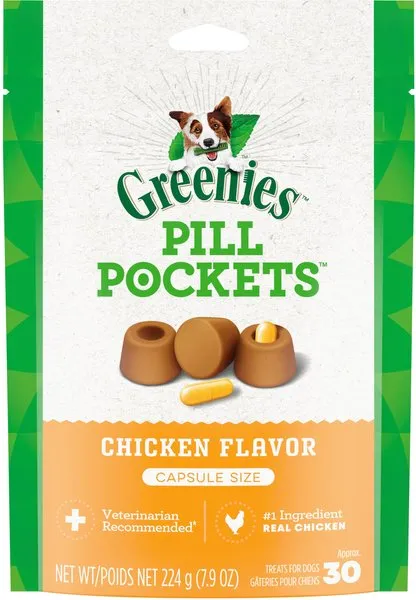Greenies Pill Pockets Canine Chicken Flavor Dog Treats