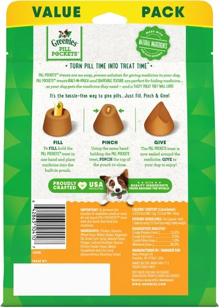 Greenies Pill Pockets Canine Chicken Flavor Dog Treats